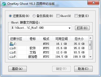 ONEKEY GHOST雨林木风4周年纪念版 V6.3