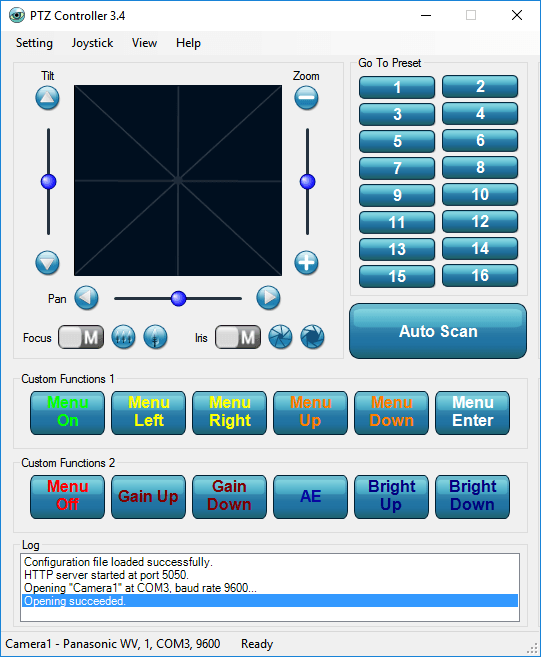 PTZ Controller云台控制器 注册版V3.4 Build 1005